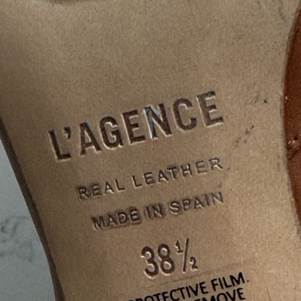 L'AGENCE Chestnut Leather Ankle Booties - Picture 7 of 7